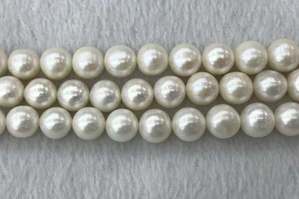 FWP126 15 inches 11mm - 12mm potato white freshwater pearl strands