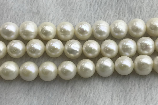 FWP127 15 inches 11mm - 12mm potato white freshwater pearl strands