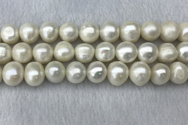 FWP132 15 inches 12mm - 13mm potato white freshwater pearl strands
