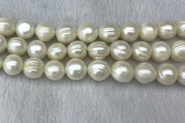 FWP133 15 inches 13mm potato white freshwater pearl strands