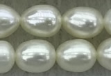 FWP181 15 inches 6mm - 7mm rice white freshwater pearl strands