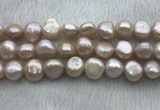 FWP261 15 inches 11mm - 12mm baroque purple freshwater pearl strands