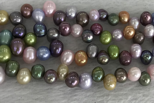 FWP342 Top-drilled 7mm - 8mm potato mixed freshwater pearl strands