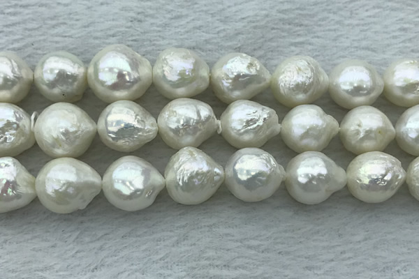 FWP361 15 inches 12mm - 13mm baroque freshwater nucleated pearl beads