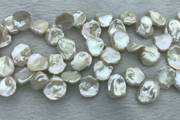 FWP375 Top-drilled 12mm - 15mm keshi freshwater pearl beads
