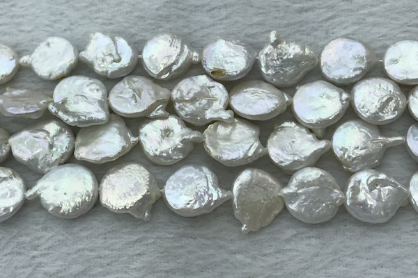 FWP380 15 inches 12mm - 13mm coin freshwater pearl beads