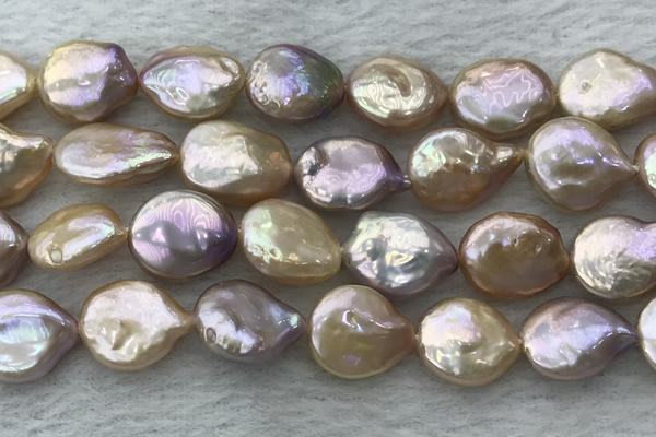 FWP391 15 inches 14mm - 15mm coin freshwater pearl beads