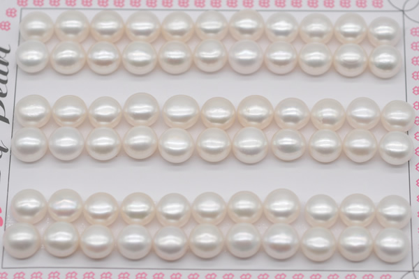 FWP460 half-drilled 8-8.5mm bread freshwater pearl beads