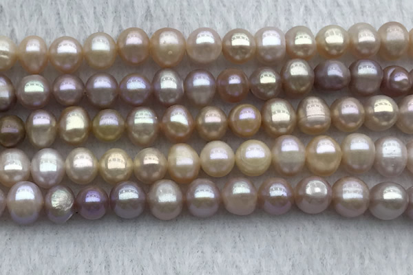 FWP58 15 inches 6mm - 7mm potato purple freshwater pearl strands