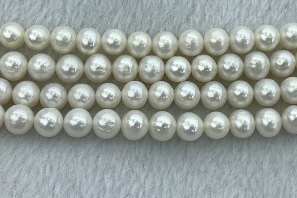 FWP86 15 inches 8mm - 9mm potato white freshwater pearl strands