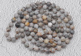 GMN403 Hand-knotted 8mm, 10mm silver needle agate 108 beads mala necklaces