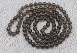 GMN485 Hand-knotted 8mm, 10mm smoky quartz 108 beads mala necklaces