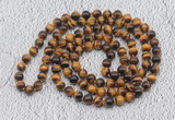 GMN492 Hand-knotted 8mm, 10mm yellow tiger eye 108 beads mala necklaces