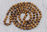 GMN493 Hand-knotted 8mm, 10mm yellow tiger eye 108 beads mala necklaces