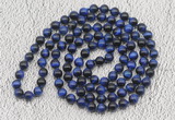 GMN503 Hand-knotted 8mm, 10mm blue tiger eye 108 beads mala necklaces