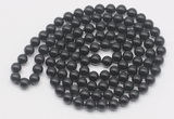 GMN527 Hand-knotted 8mm, 10mm black obsidian 108 beads mala necklaces