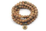GMN7024 8mm matte wooden jasper 108 mala beads wrap bracelet necklace