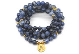 GMN7066 8mm sodalite 108 mala beads wrap bracelet necklaces