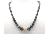 GMN7348 kambaba jasper graduated beaded necklace & bracelet set