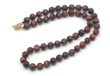 GMN7639 18 - 36 inches 8mm, 10mm matte red tiger eye beaded necklaces