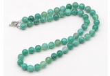 GMN7757 18 - 36 inches 8mm, 10mm round peafowl agate beaded necklaces