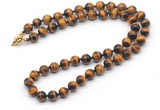GMN7838 18 - 36 inches 8mm, 10mm round grade AA yellow tiger eye beaded necklaces