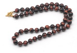 GMN7840 18 - 36 inches 8mm, 10mm round grade AA red tiger eye beaded necklaces
