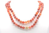 GMN8015 18 - 36 inches 8mm, 10mm fire agate 54, 108 beads mala necklaces