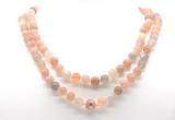 GMN8028 18 - 36 inches 8mm, 10mm moonstone 54, 108 beads mala necklaces