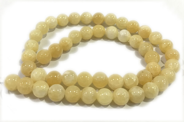 JADE174 15 inches 4mm round honey jade gemstone beads
