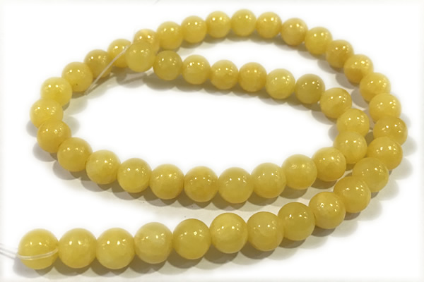 JADE194 15 inches 4mm round honey jade gemstone beads