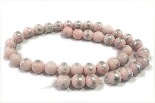 JADE563 15 inches 12mm round silvery jade gemstone beads
