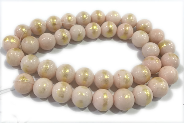 JADE569 15 inches 4mm round golden jade gemstone beads