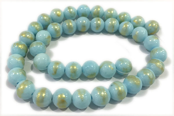 JADE588 15 inches 12mm round golden jade gemstone beads