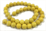 JADE603 15 inches 12mm round golden jade gemstone beads