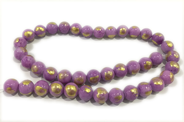 JADE649 15 inches 4mm round golden jade gemstone beads