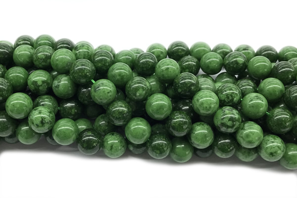 JADE683 15 inches 12mm round Russian jade gemstone beads