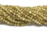 KUNZ05 15 inches 6mm round Peru dye yellow lepidolite beads