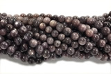 KUNZ16 15 inches 8mm~9mm round natural Brazilian lepidolite beads