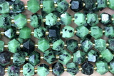 MIXE121 15 inches 10mm faceted ruby zoisite gemstone beads