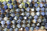 MIXE80 15 inches 10mm faceted dumortierite gemstone beads