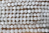 MOON25 15 inches 6mm faceted round natural white moonstone beads