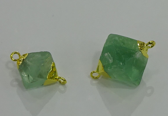 NGC1049 10*14mm – 15*20mm freeform fluorite connectors wholesale