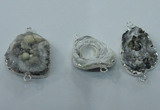 NGC105 25*35mm - 30*40mm freeform druzy agate connectors wholesale