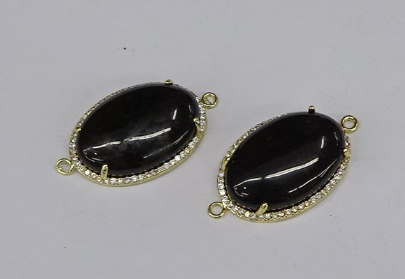 NGC1208 22*30mm oval agate gemstone connectors wholesale