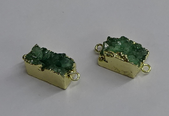 NGC1226 10*14mm - 12*16mm rectangle druzy agate connectors