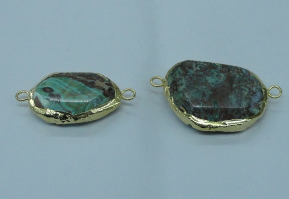 NGC134 20*30mm - 30*35mm freeform ocean agate connectors