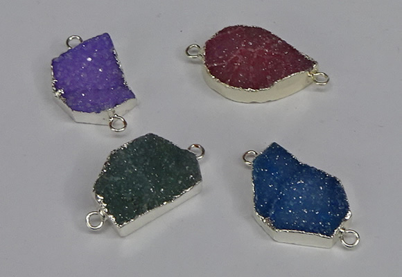 NGC1347 13*18mm - 18*25mm freeform druzy agate connectors