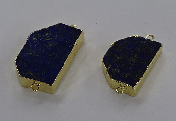 NGC1433 20*25mm - 22*30mm freeform lapis lazuli connectors
