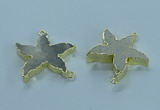 NGC1444 28mm - 30mm starfish fossil coral connectors wholesale